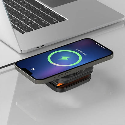 3-in-1 Foldable Magnetic Wireless Charging Station for iPhone & Apple Watch