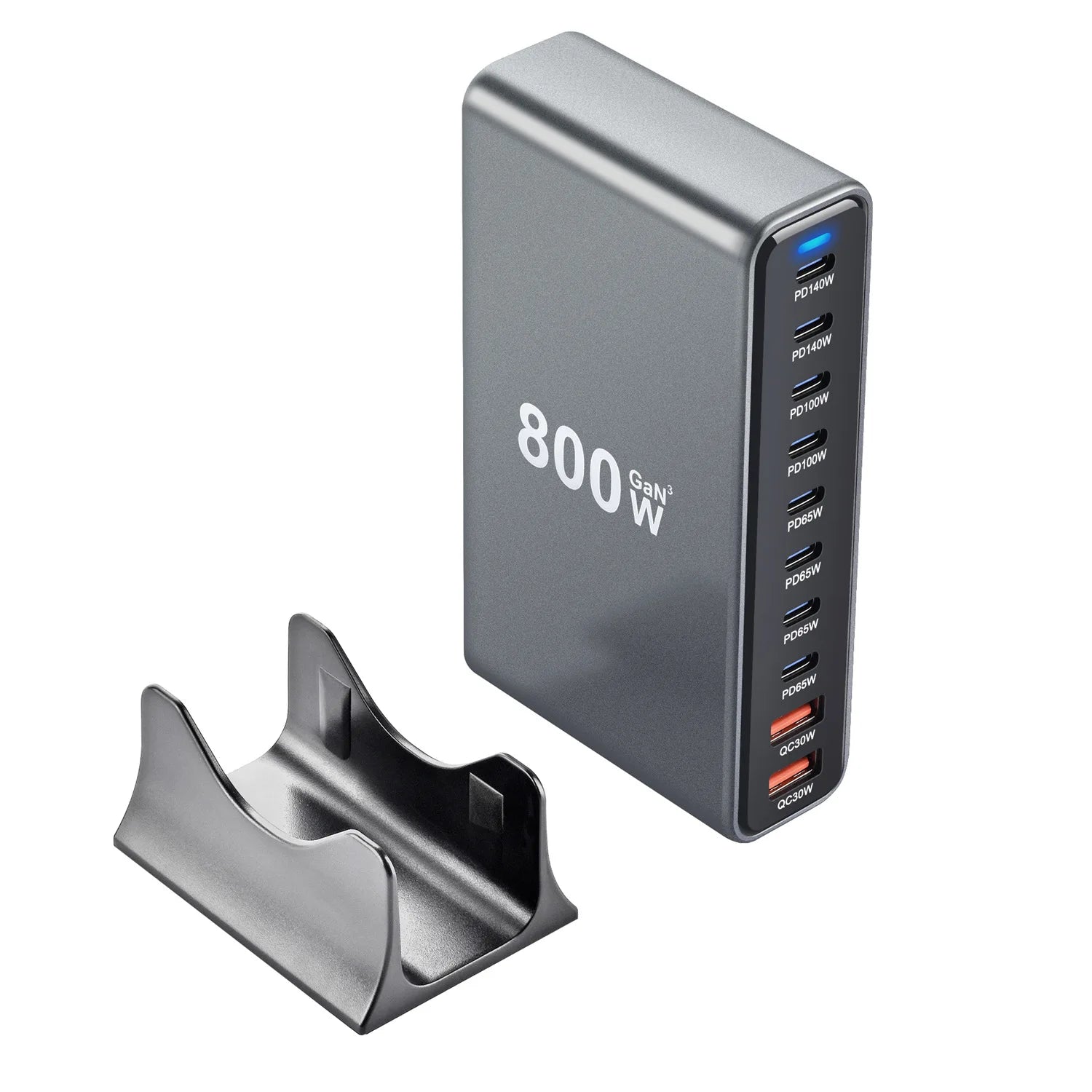 800W 10-Port GaN Fast Charging Station for iPhone, Samsung, and MacBook - 1