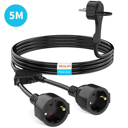 Heavy Duty EU Extension Cord - 4000W Waterproof Power Socket for Home