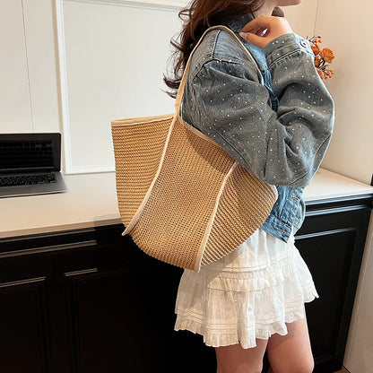Luxury Bohemian Straw Tote