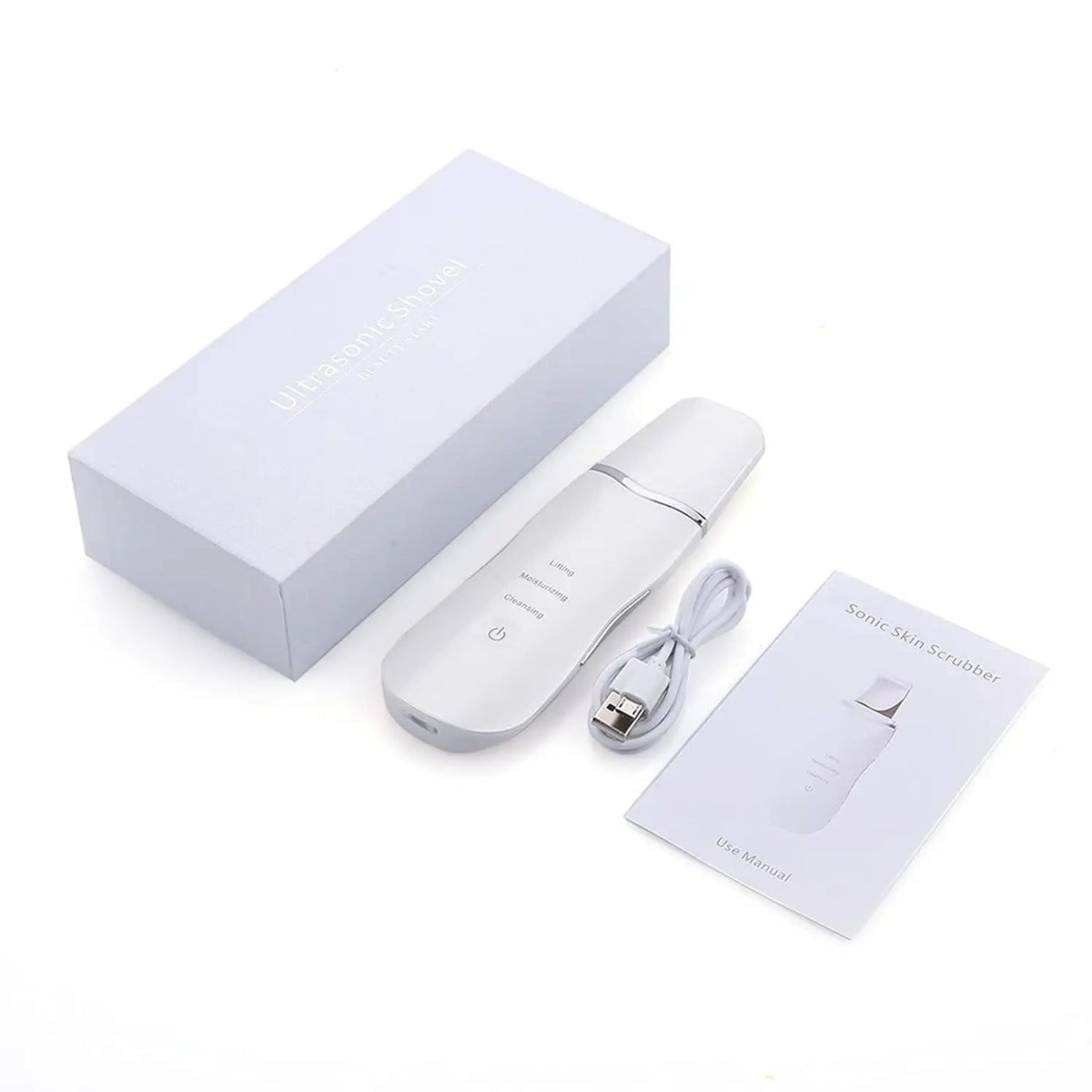3-in-1 Ultrasonic Skin Scrubber & Facial Deep Cleansing Spatula Tool