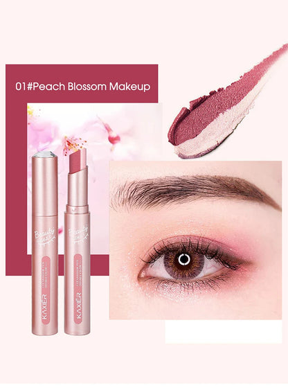 Gradient Two-Tone Eyeshadow Stick - Waterproof Shimmer Eye Makeup