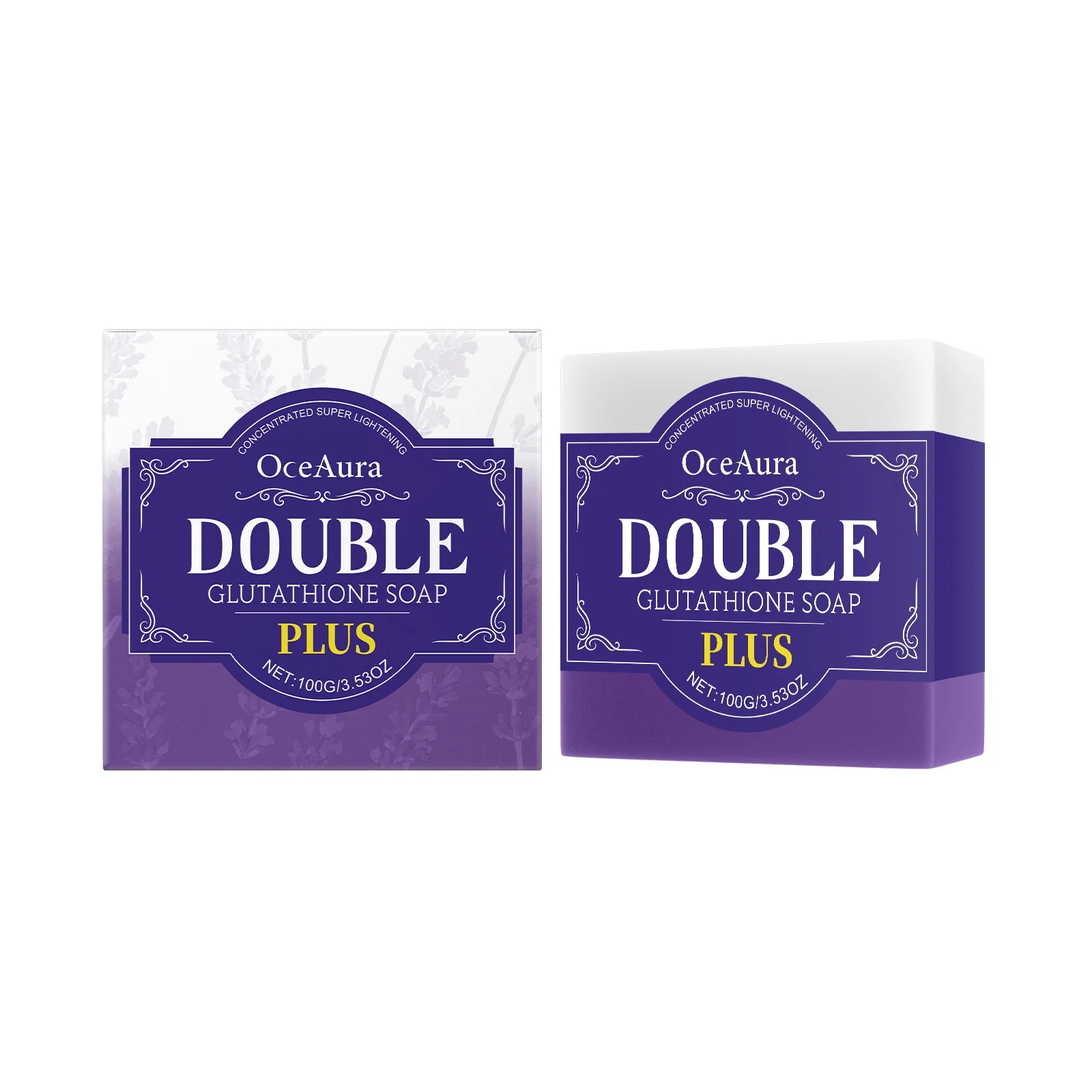Lavender Double Glutathione Whitening Soap Bar for Deep Cleansing & Skin Brightening - 7