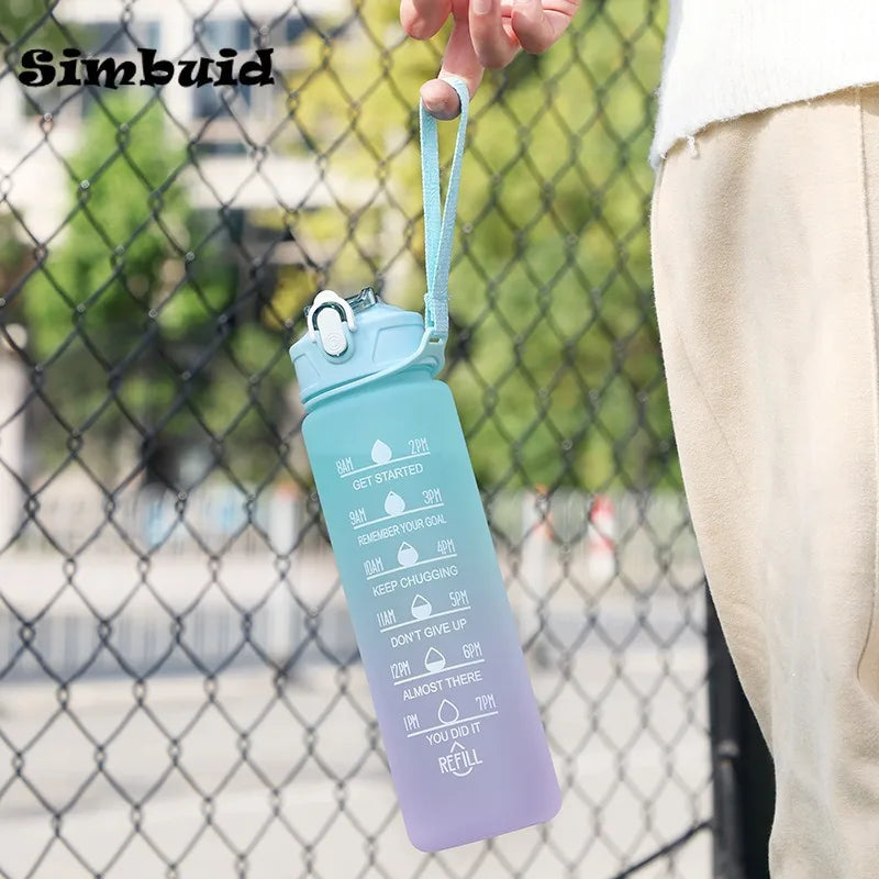 Motivational 750ml Sports Water Bottle - Leak-Proof & Portable Fitness Cup