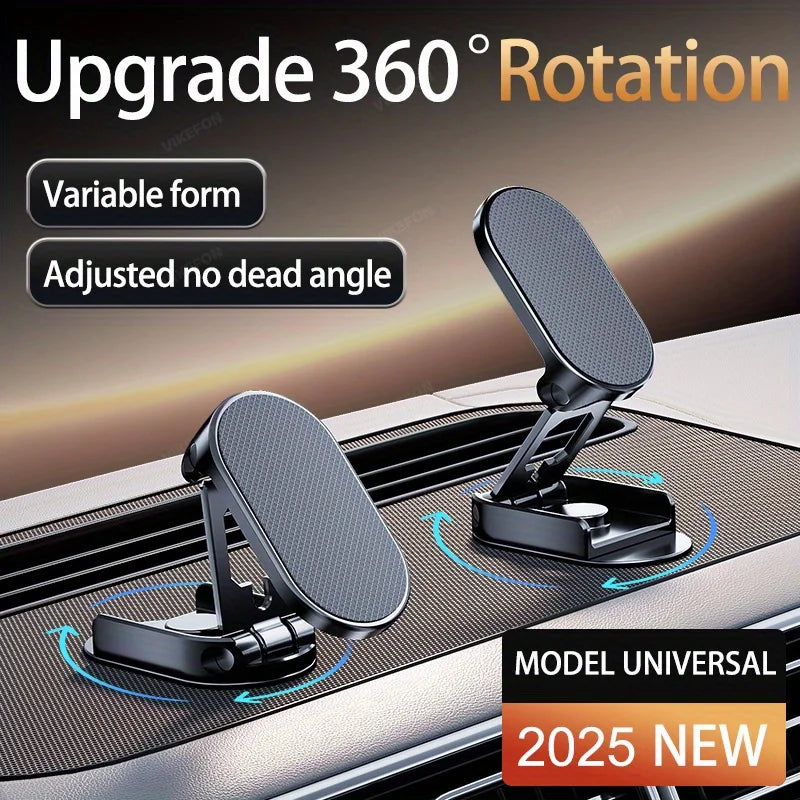 Magnetic 360° Rotating Car Phone Mount - Universal Dashboard GPS Holder - 3
