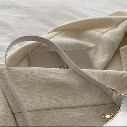 Luxury Solid Leather Shoulder Bag