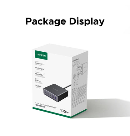 UGREEN 100W GaN 6-in-1 Desktop Fast Charger for Laptop, iPhone & Tablet