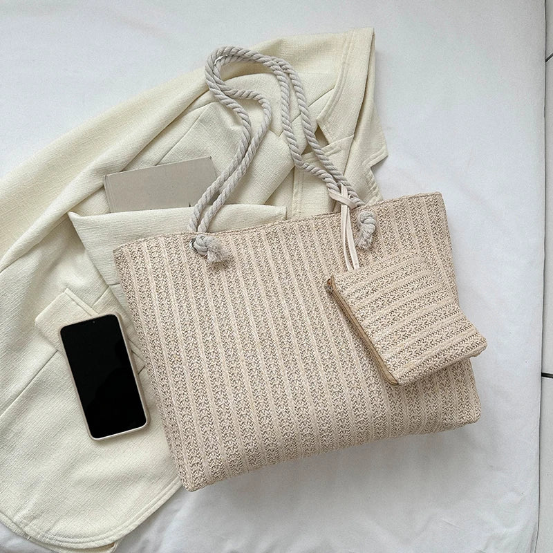 Bohemian Straw Tote