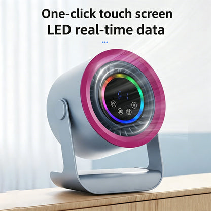 100-Speed Silent Desktop & Wall Mount Fan - 3600mAh Digital Display