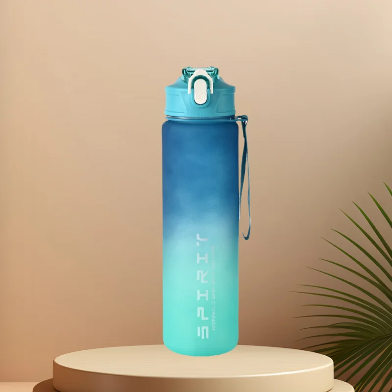 Motivational 750ml Sports Water Bottle with Time Marker & Leak-Proof Straw - 29