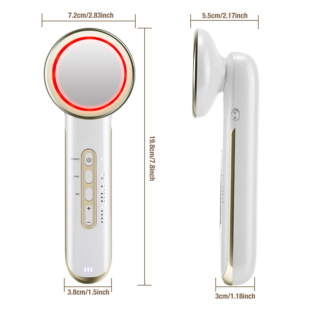 Ultrasonic EMS Body Slimming & Facial Lifting Massager - Infrared Fat Burner