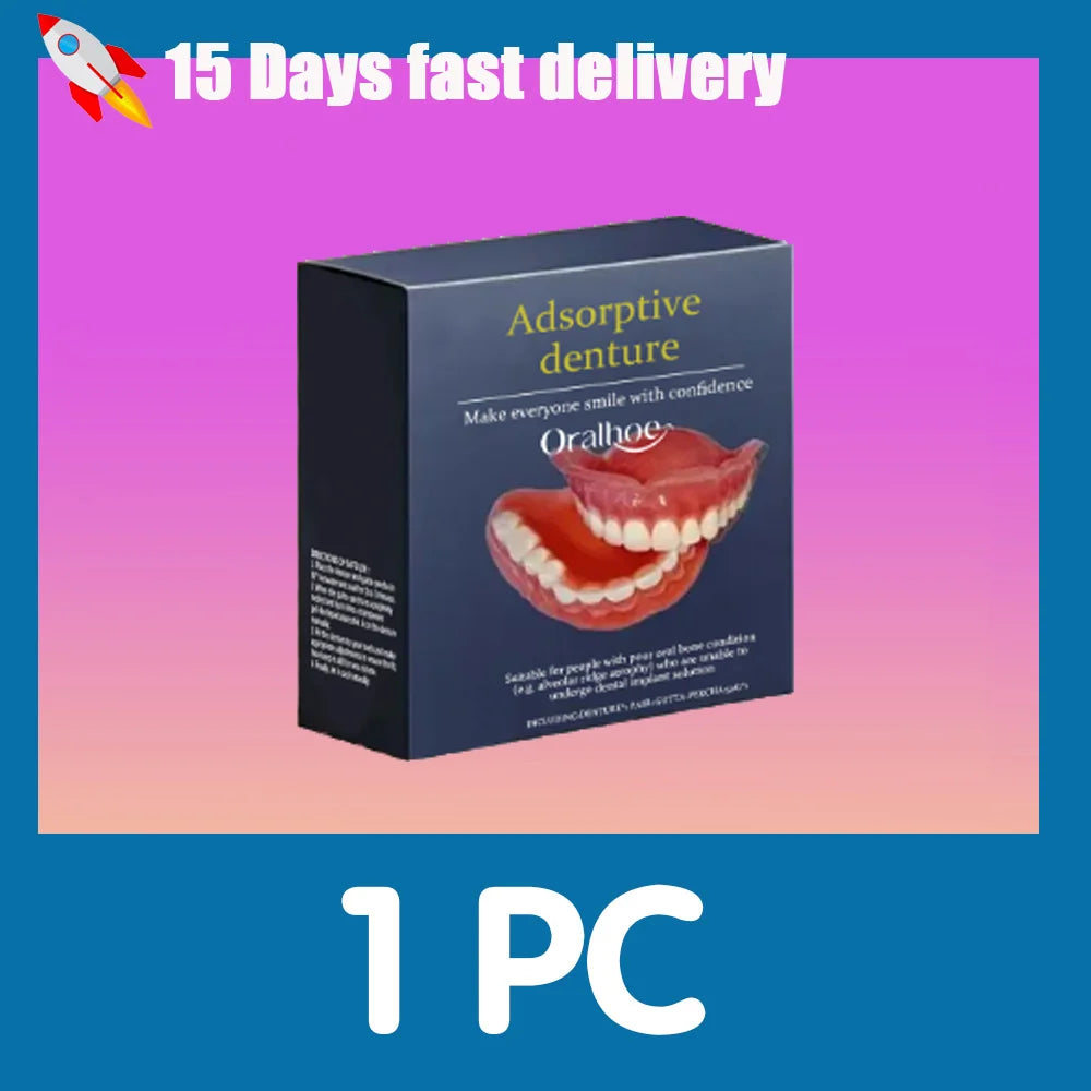 Natural Silicone Denture Set - Comfortable Fake Teeth for Instant Smile & Oral Beauty - 7