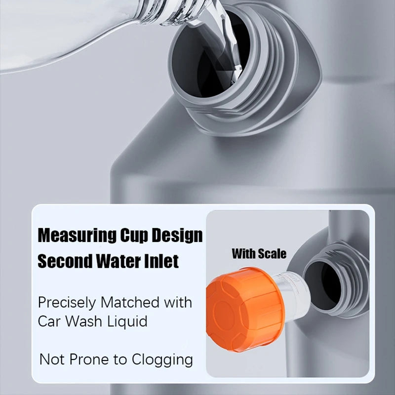 Rechargeable Electric Foam Sprayer - 2L Auto Car Wash Spray Bottle - 3