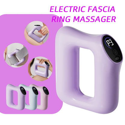 Electric Fascia Ring Wearable Vibration Massager for Waist Belly & Deep Tissue Pain Relief