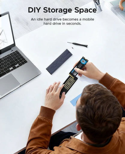 ORICO M.2 NVMe SATA SSD Enclosure - 10Gbps Portable External Drive Case