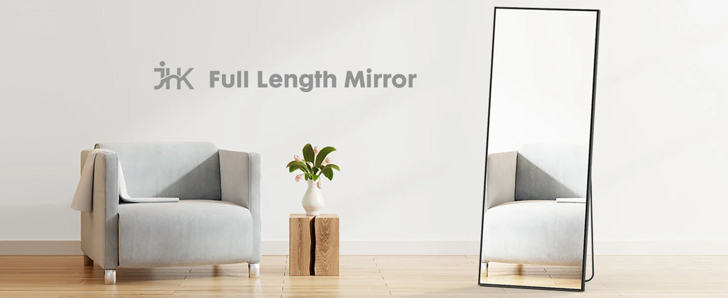 64" x 21" Full Length Standing Mirror – Floor, Wall-Mounted or Leaning