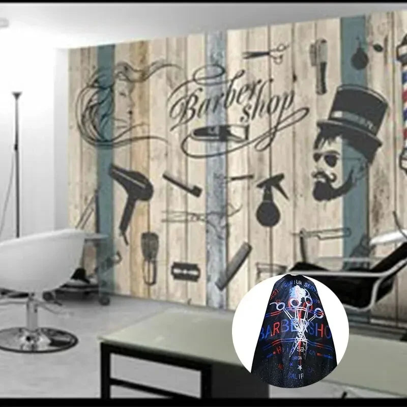 Professional Waterproof Barber Cape - Adjustable Haircutting Gown
