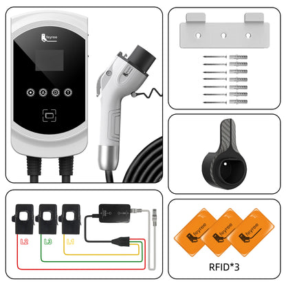 22kW 3-Phase Smart EV Wallbox Charger with WiFi, App Control & DLB