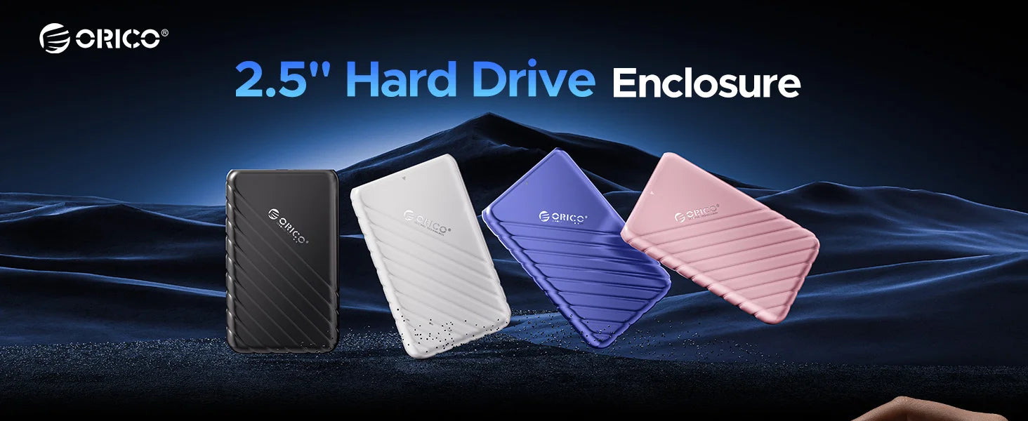 2.5" SATA to USB 3.0 External Hard Drive Enclosure Case for SSD/HDD - 7