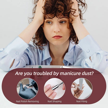 3-Fan Nail Dust Collector - 40W Professional Manicure Vacuum