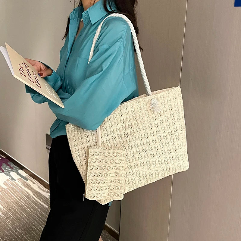 Bohemian Straw Tote