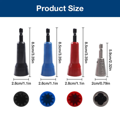 Wire Nut Twister Drill Attachment - Professional Wire Stripping and Twisting Tool Set