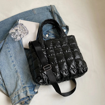 Luxury Quilted Puffy Tote Bag