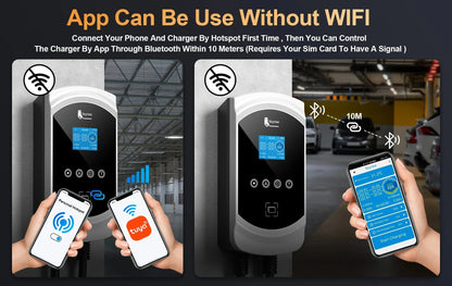 Smart EV Charging Station: Type 2 Wallbox with WiFi, App & Load Balancing