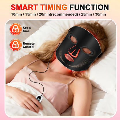 7-Color LED Facial Mask - Cordless Silicone Anti-Aging Skin Rejuvenation Therapy