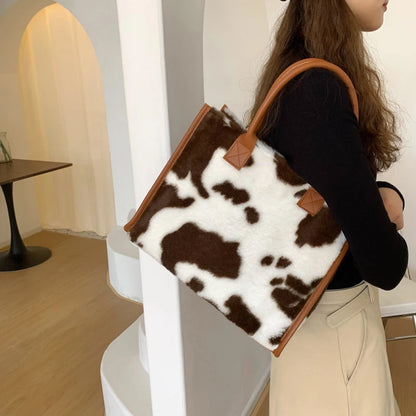 Leopard Faux Fur Tote