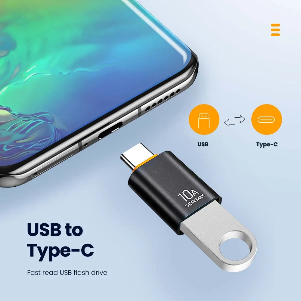 USB 3.0 to USB-C Adapter - Fast Charging & High-Speed Data Transfer OTG