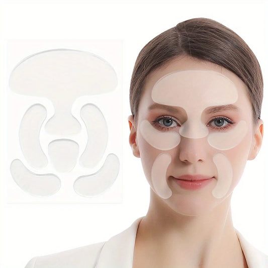 Reusable Silicone Anti-Wrinkle Face Patches - Forehead & Eye Smoothing Set