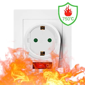 EU Socket Power Adapter with Switch - 16A German Standard Wall Plug - 11