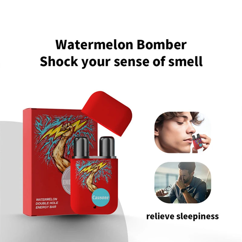 Double-Hole Nasal Energy Stick - Refreshing Aromatherapy Inhaler for Focus & Energy - 4
