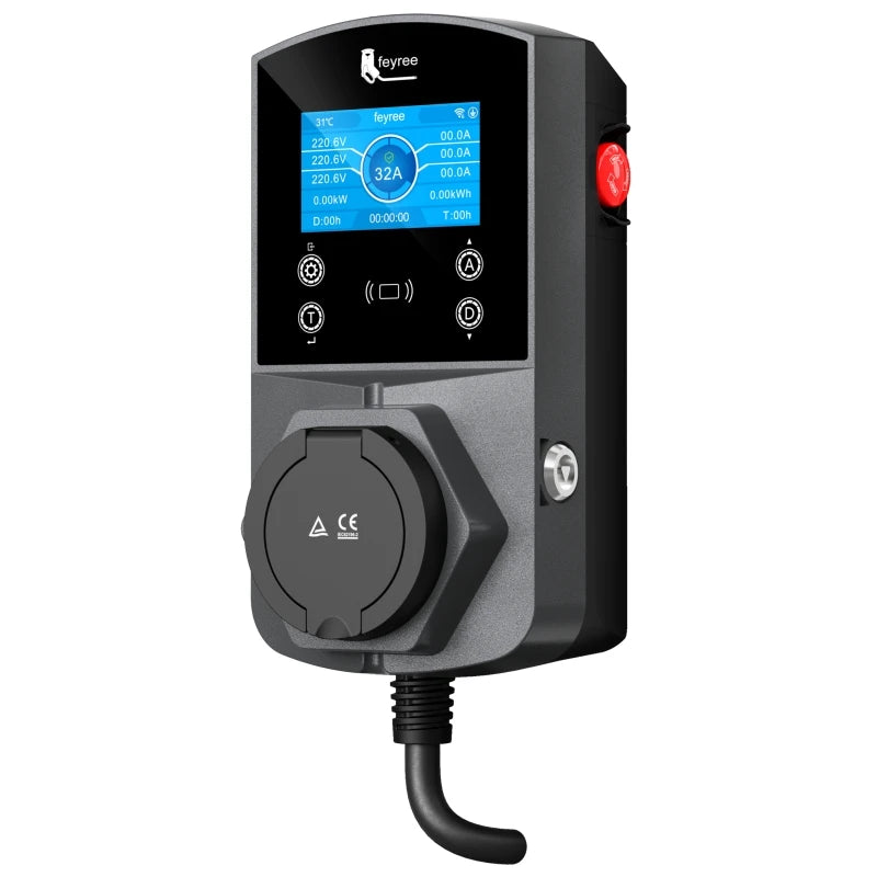 22KW Smart EV Wallbox Charger - WiFi App Control & Weatherproof EVSE - 35
