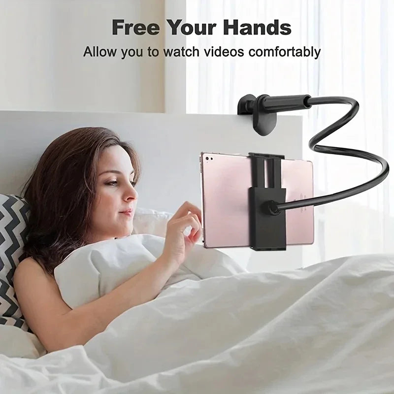 Foldable Bedside Phone & Tablet Stand - Adjustable Lazy Holder for iPad - 1