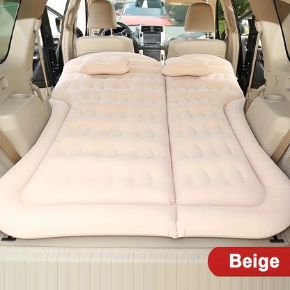 Universal Inflatable Car Air Mattress - Travel Bed & Portable Camping Mat with Pillows
