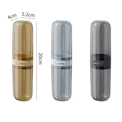 Portable Travel Toothbrush & Toothpaste Holder Case - Eco-Friendly Storage
