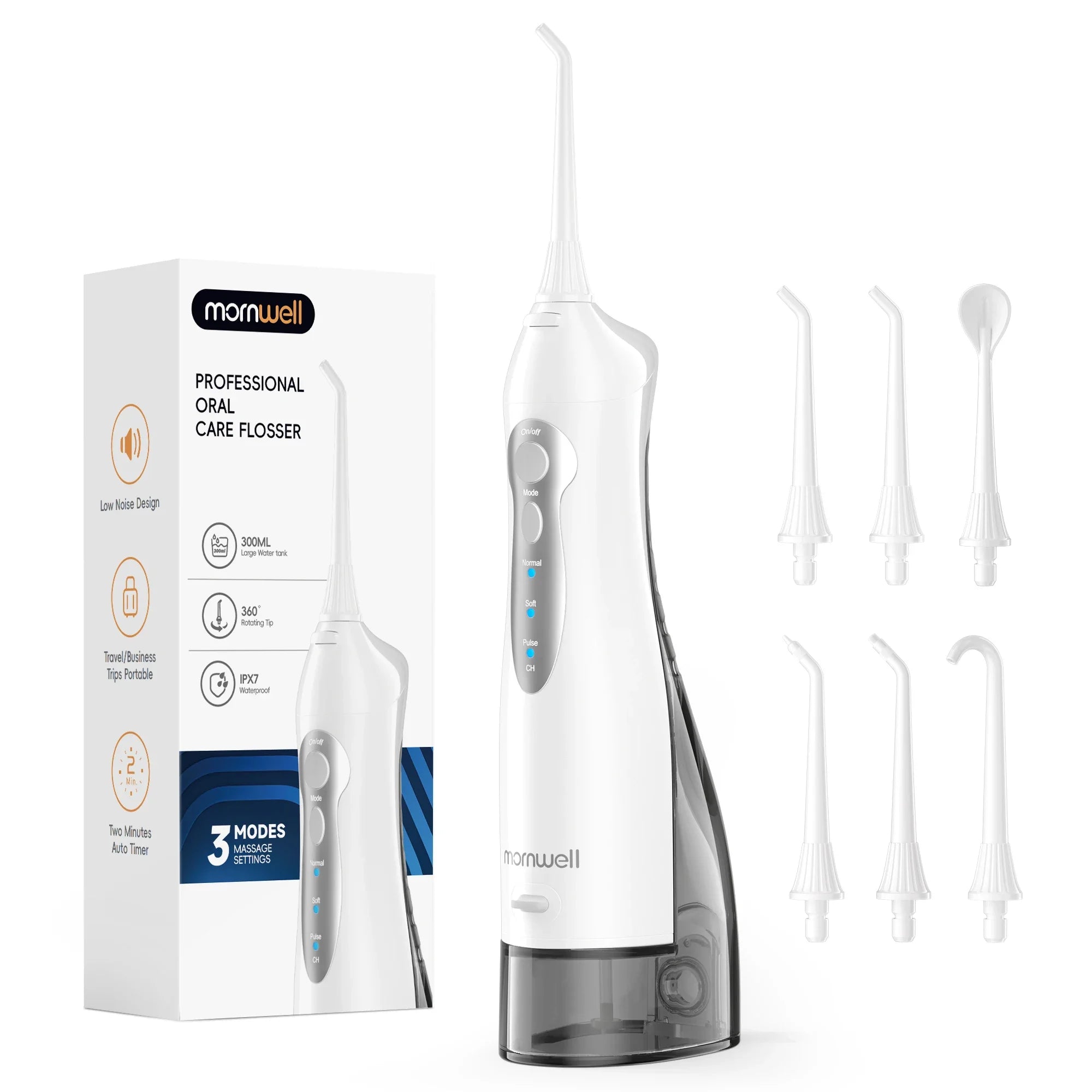 Portable Electric Water Flosser with 3 Modes and 6 Jet Tips for Deep Teeth Cleaning - 15