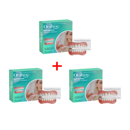 Silicone Temporary Dentures - Comfortable Snap-On Smile & Teeth Repair Kit