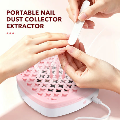 USB Nail Dust Collector with Washable Filter for Professional Manicure & Salon Use