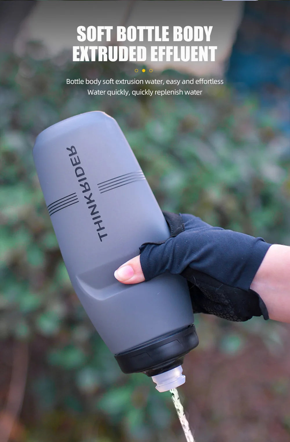 ThinkRider Sports Water Bottle - Leak-Proof Squeeze Bottle for Cycling & MTB - 9
