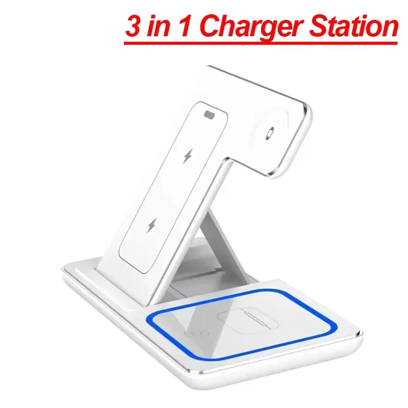 3-in-1 Foldable Wireless Charging Station for iPhone, iWatch & AirPods - 16