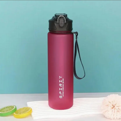 Motivational 750ml Sports Water Bottle with Time Marker & Leak-Proof Straw
