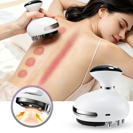 Electric Cupping Massager with Red Light Therapy & Suction for Body Pain Relief