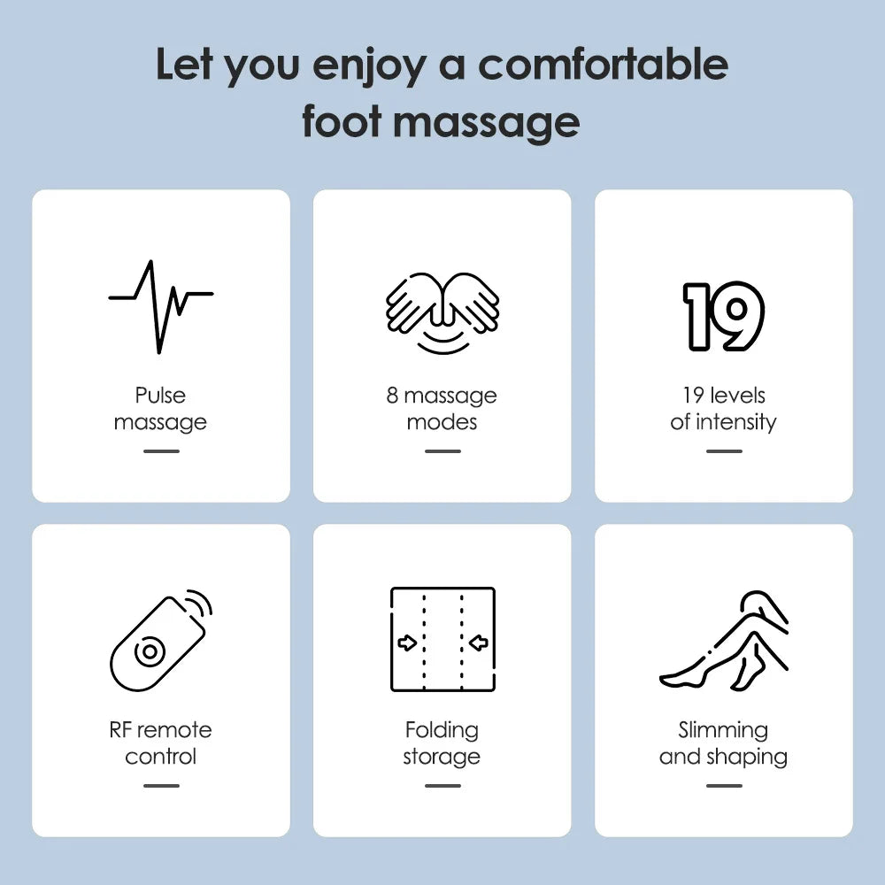 EMS Electric Foot Massager Pad - Pain Relief & Muscle Stimulator - 8