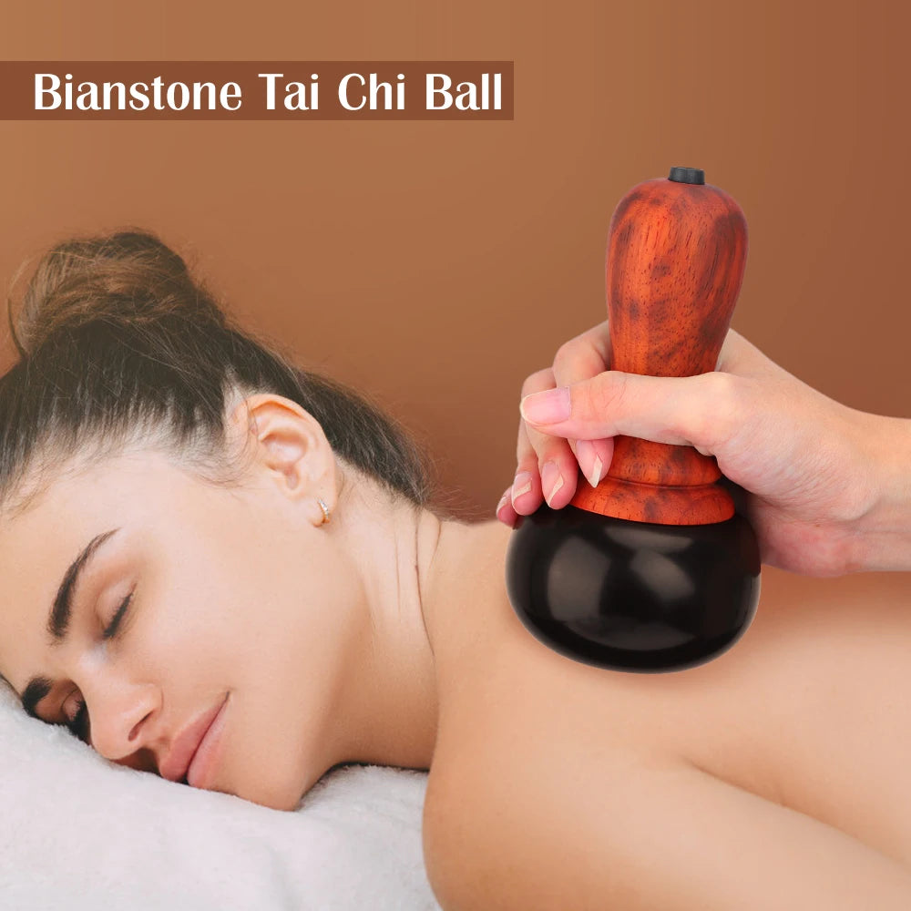 Electric Bianstone Gua Sha Massager - Heated Facial & Full Body Massage Tool