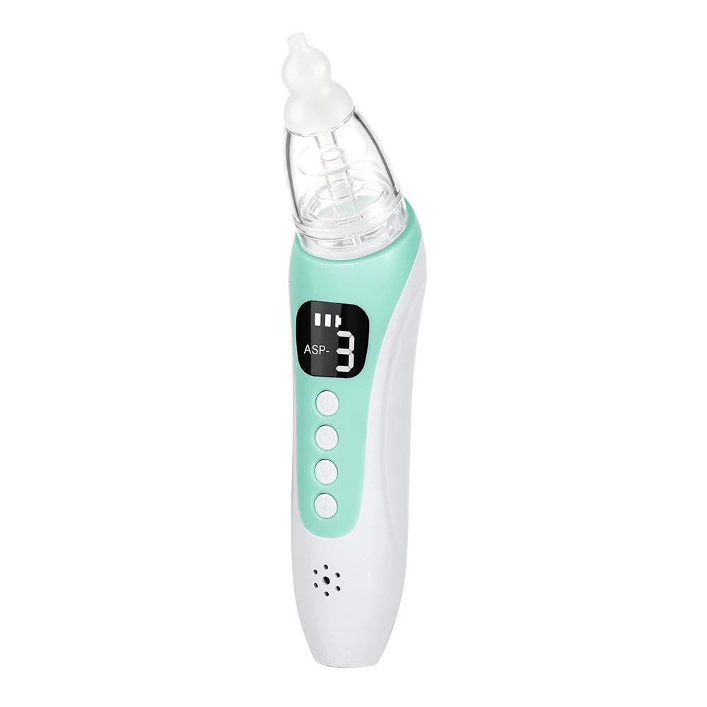 Electric Baby Nasal Aspirator - Rechargeable Nose Cleaner with Music & LED Screen - 16