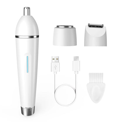 3-in-1 Waterproof Electric Lady Shaver & Painless Hair Removal Trimmer