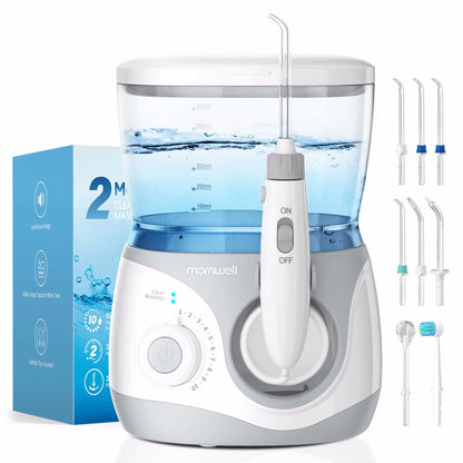 Professional Electric Oral Irrigator Water Flosser with 8 Nozzle Heads